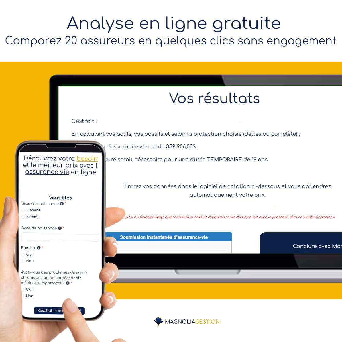 Plateforme d’analyse gratuite des besoins en assurance vie – Magnolia Gestion